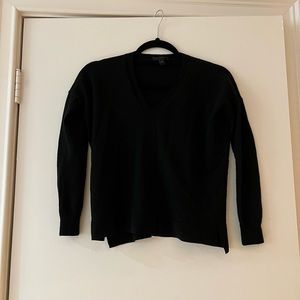 J Crew Women’s XXS Black V Neck Merino Wool Sweater